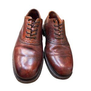 Johnston Murphy brown men’s shoes/loafer dress shoe lace up size 9.5 M SKU 2735